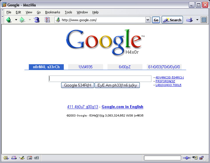 Google in h4x0r