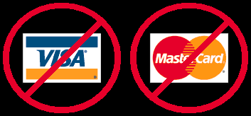 Sorry, no credit cards! Sorry, no credit cards!